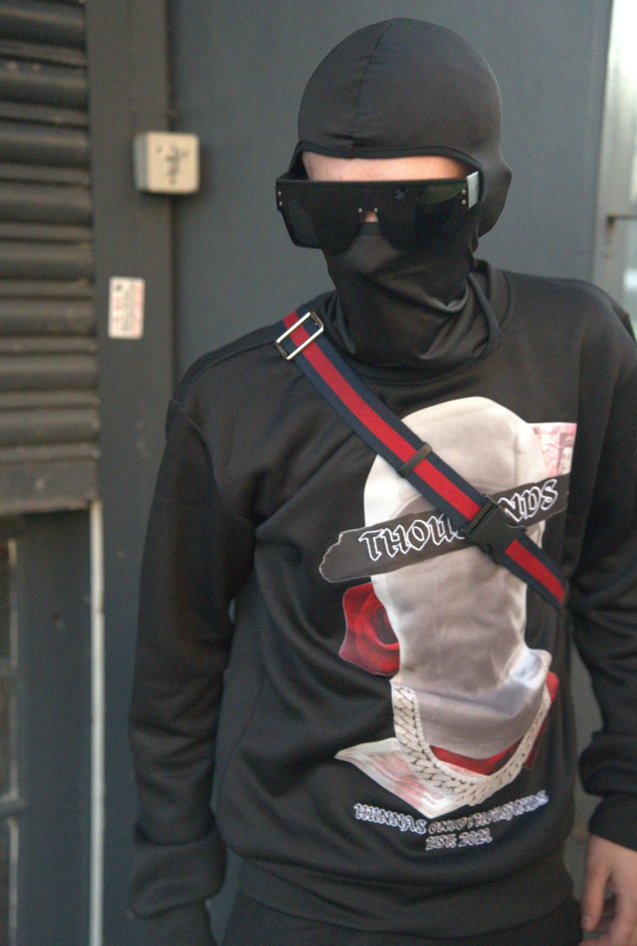 Hunnas Onto Thousands UK - "Balaclavas, Money & Roses" Tracksuit Set - Black