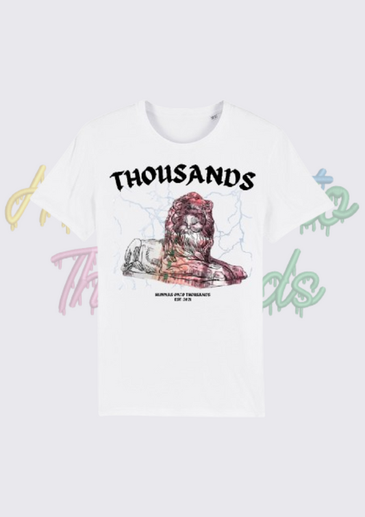 Hunnas Onto Thousands UK - "Heart Of A Lion" T-Shirt Black/White