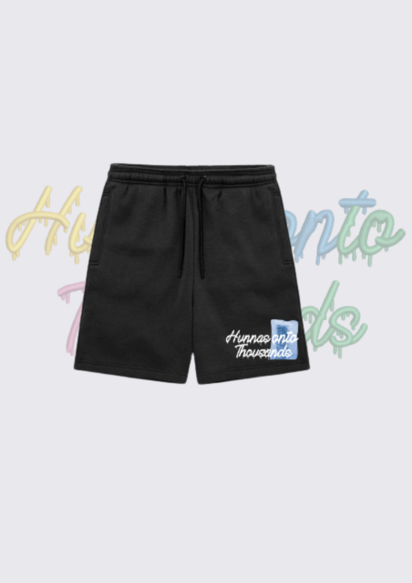 Hunnas Onto Thousands UK - Official "Ice Block"  T-Shirt + Shorts Set - Black